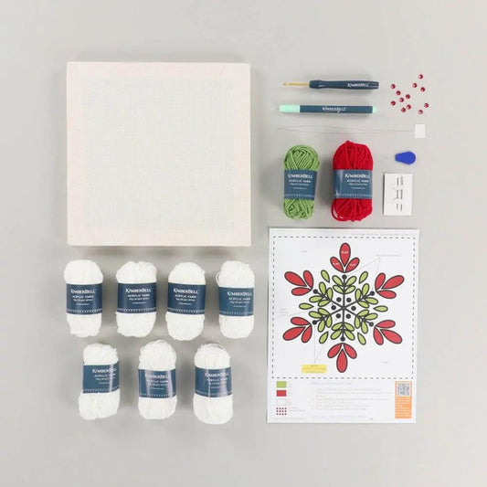 Kimberbell's Snowflake Shimmer – Punch Needle Plus Kit - Everything needed to make project is included