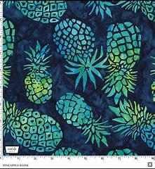 Minky -DISCONTINUED-Pineapple Batik in Navy Smooth Digital Cuddle® from Michael Miller Fabric