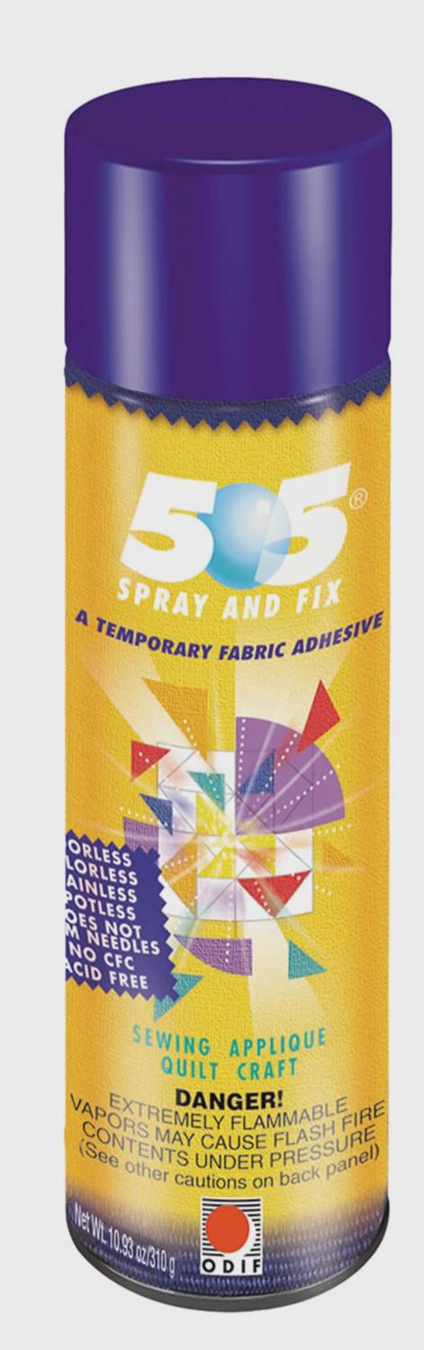 1 can of 14.7 ounce 505 Temporary Fabric Adhesive Spray from Odif - Great for Minky Strip Quilts - Large Can