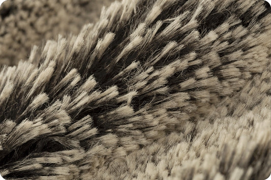 Minky - Luxe Cuddle Frosted Shaggy BLACK/BEIGE From Shannon Fabrics
