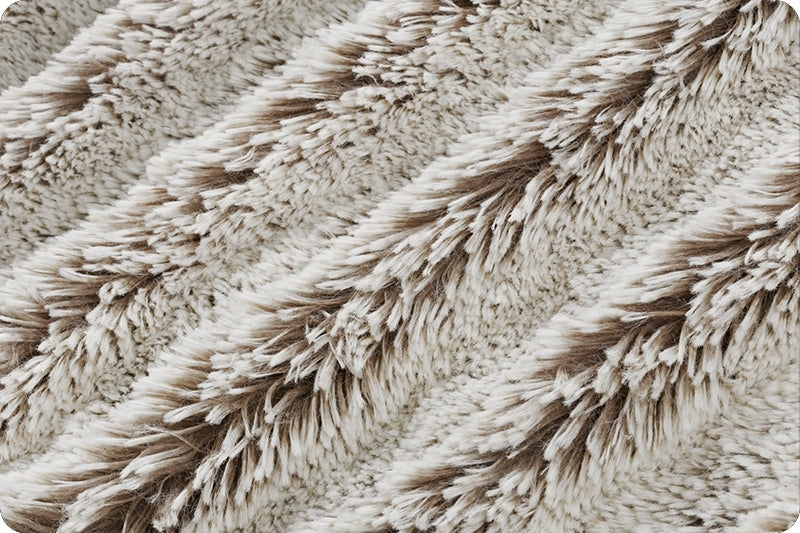 Minky - Luxe Cuddle Frosted Shaggy COCOA/SNOW From Shannon Fabrics