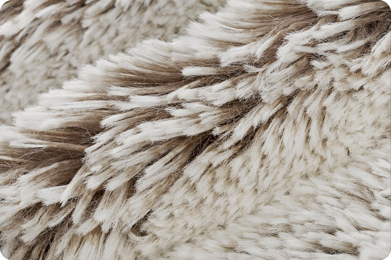 Minky - Luxe Cuddle Frosted Shaggy COCOA/SNOW From Shannon Fabrics