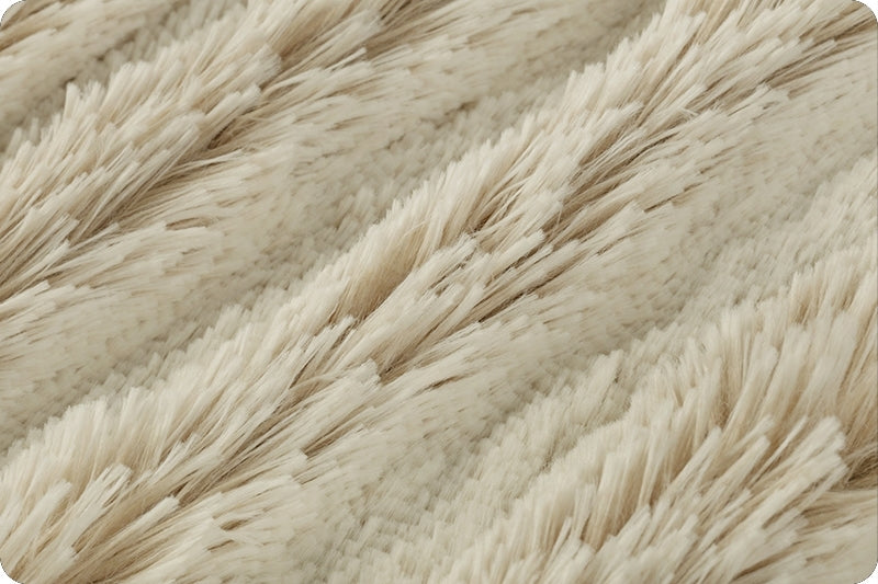Minky - Luxe Cuddle Frosted Shaggy SAND/SNOW From Shannon Fabrics