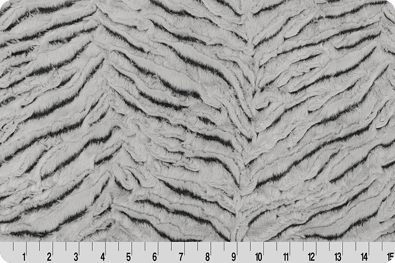 Minky - Luxe Cuddle® Frosted Zebra Gray from Shannon Fabrics