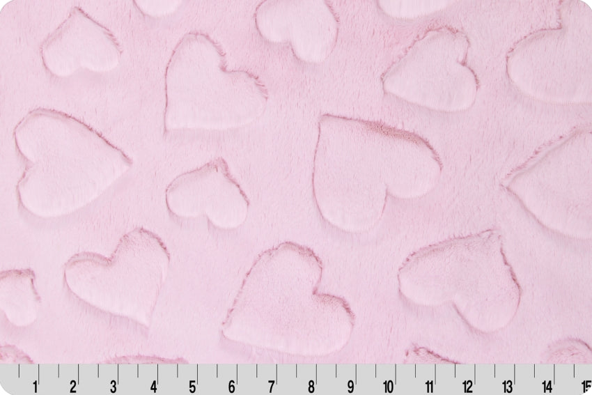 Minky - Luxe Cuddle Hearts BLUSH From Shannon Fabrics