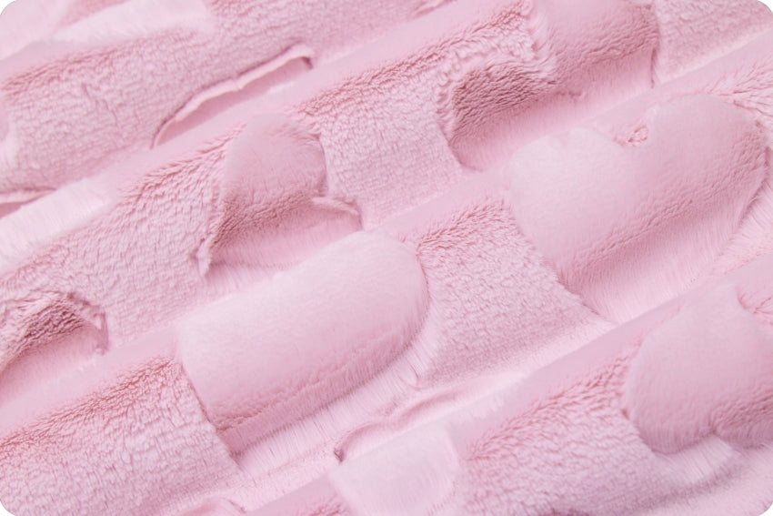 Minky - Luxe Cuddle Hearts BLUSH From Shannon Fabrics