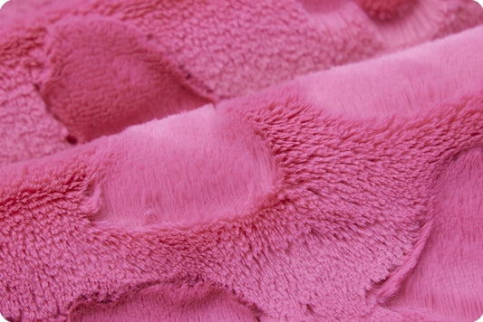 Minky - Luxe Cuddle Hearts FUCHSIA From Shannon Fabrics
