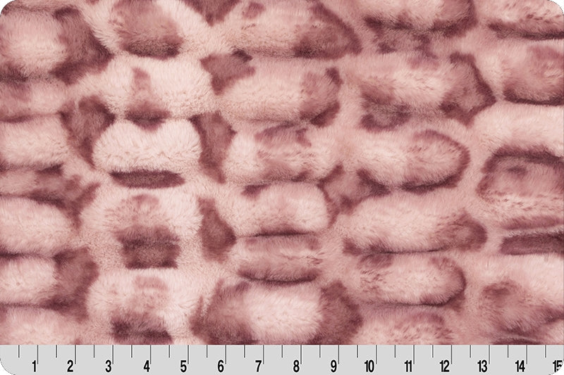 Minky -Luxe Cuddle® Milan Clouded Leopard Rosewater From Shannon Fabrics-SOLD UNSTRETCHED