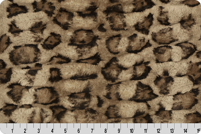 Minky -Luxe Cuddle® Milan Clouded Leopard ACORN From Shannon Fabrics-SOLD UNSTRETCHED
