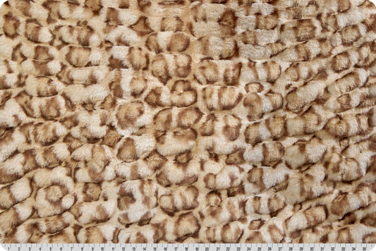 Minky -Luxe Cuddle® Milan Clouded Leopard FRENCH OAK From Shannon Fabrics-SOLD UNSTRETCHED