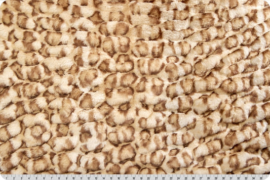Minky -Luxe Cuddle® Milan Clouded Leopard FRENCH OAK From Shannon Fabrics-SOLD UNSTRETCHED