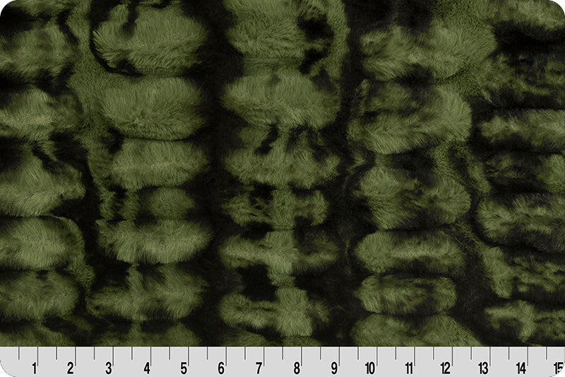 Minky -Luxe Cuddle Milan Enzo LODEN From Shannon Fabrics-SOLD UNSTRETCHED