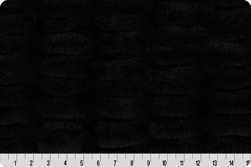 Minky -Luxe Cuddle Milan BLACK From Shannon Fabrics-SOLD UNSTRETCHED