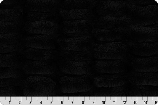 Minky -Luxe Cuddle Milan BLACK From Shannon Fabrics-SOLD UNSTRETCHED