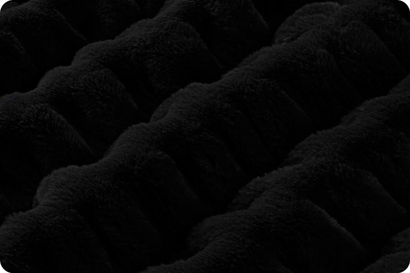 Minky -Luxe Cuddle Milan BLACK From Shannon Fabrics-SOLD UNSTRETCHED