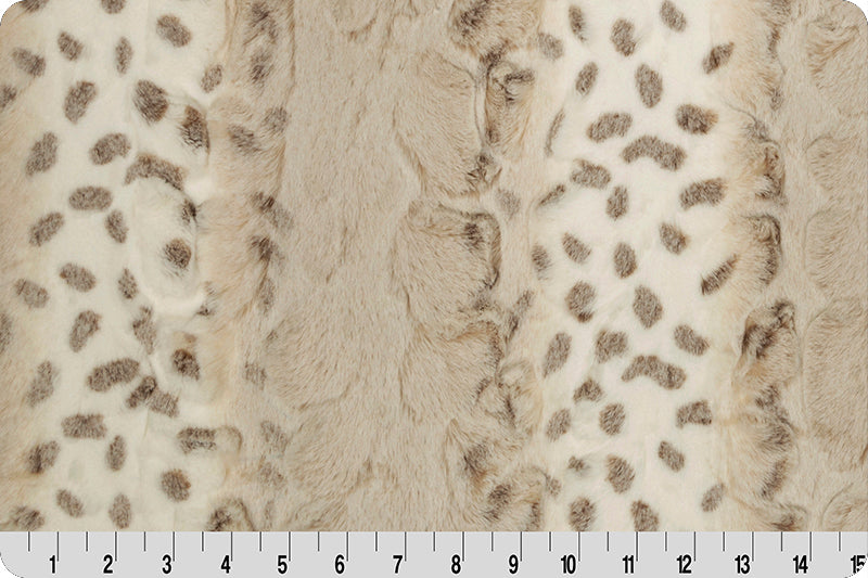Minky - Luxe Cuddle Arctic Lynx Ice/Taupe From Shannon Fabrics