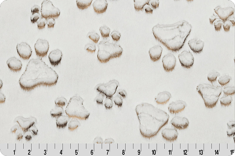 Minky - Luxe Cuddle® Embossed Prism Paws COCA MOCHA From Shannon Fabrics
