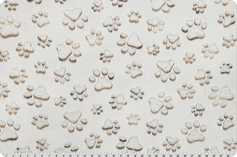 Minky - Luxe Cuddle® Embossed Prism Paws COCA MOCHA From Shannon Fabrics
