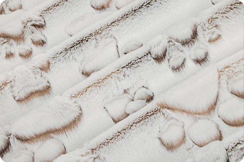 Minky - Luxe Cuddle® Embossed Prism Paws COCA MOCHA From Shannon Fabrics