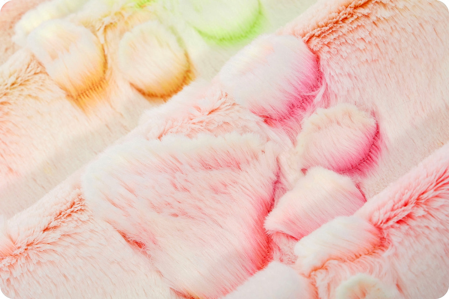 Minky - Luxe Cuddle® Embossed Prism Paws NEON HIGHLIGHTER From Shannon Fabrics