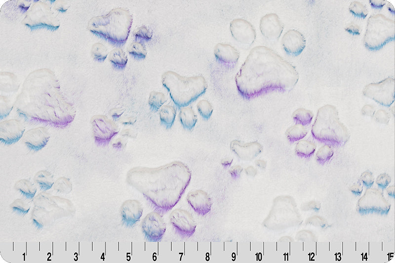 Minky - Luxe Cuddle® Embossed Prism Paws MERMAID From Shannon Fabrics