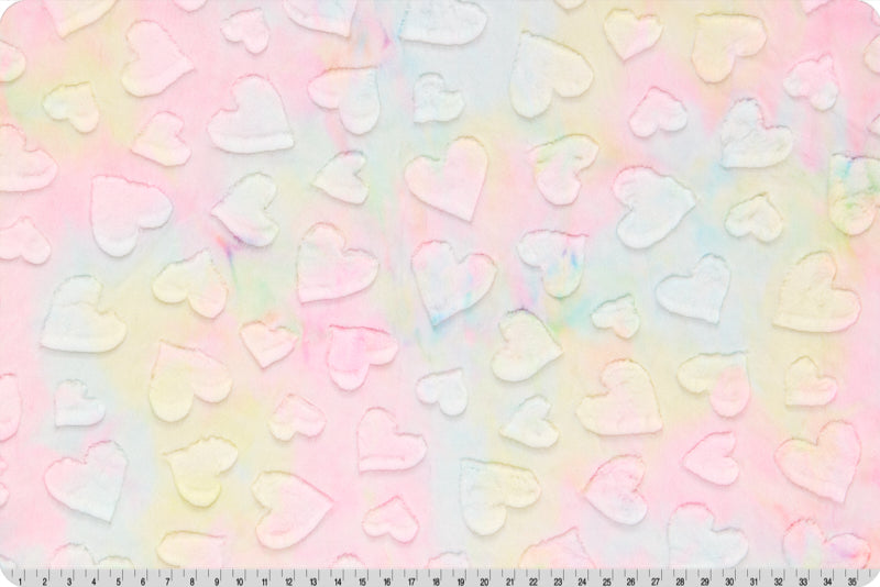 Minky - Luxe Cuddle Sorbet Hearts PASTEL From Shannon Fabrics