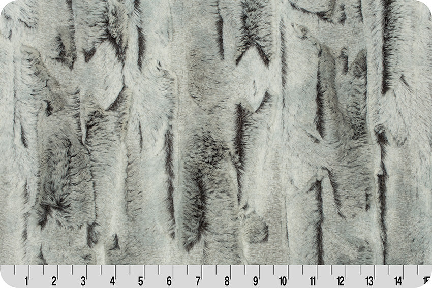 Minky - Luxe Cuddle Silver Fox STERLING/BLACK From Shannon Fabrics