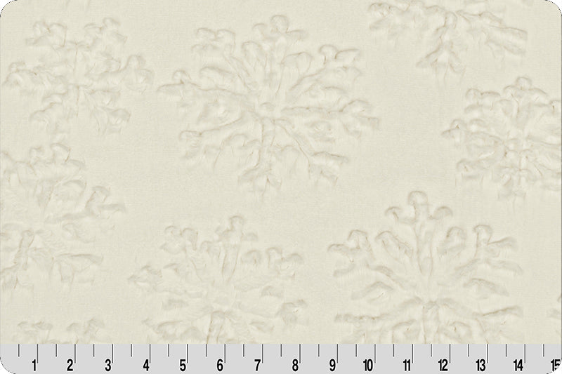 Minky - Luxe Cuddle Snowflakes NATURAL From Shannon Fabrics