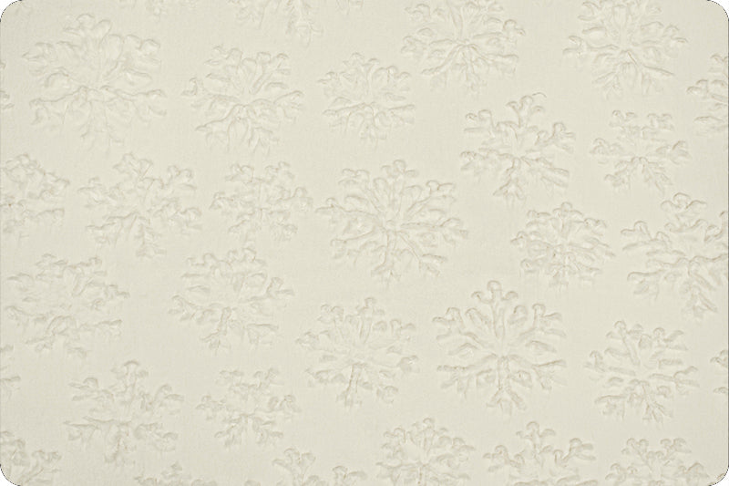 Minky - Luxe Cuddle Snowflakes NATURAL From Shannon Fabrics