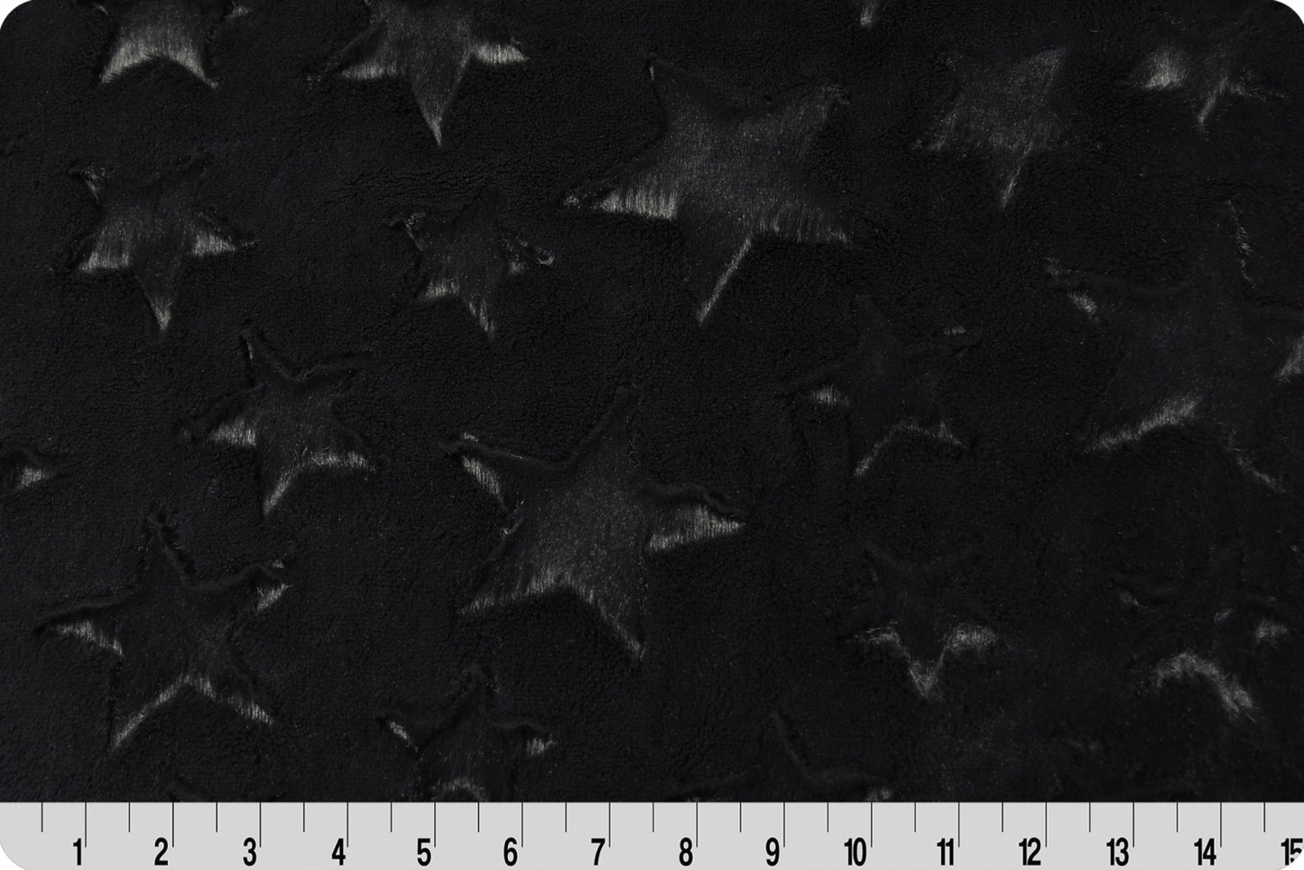 Minky - Luxe Cuddle Stars BLACK From Shannon Fabrics