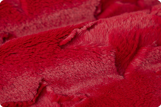 Minky - Luxe Cuddle Stars CARDINAL From Shannon Fabrics