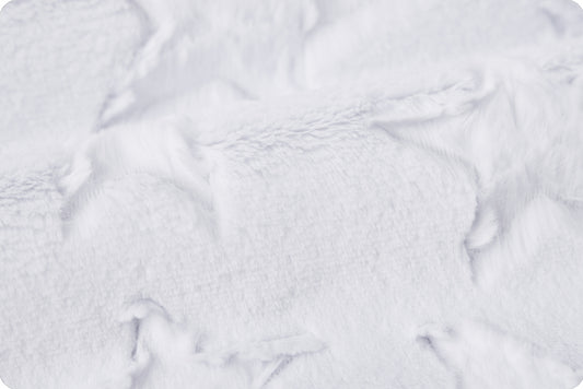 Minky -DISCONTINUED- Luxe Cuddle Stars SNOW From Shannon Fabrics