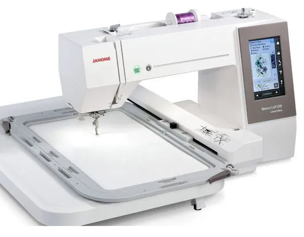 Janome Memory Craft 550E Limited Edition includes 4 Hoops