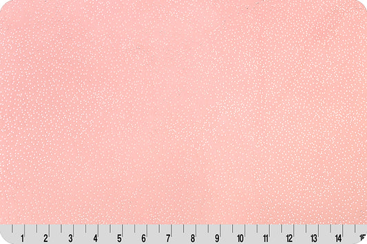 Minky - Sparkle Cuddle Glitter Blush/Silver from Shannon Fabrics