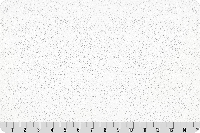 Minky - Sparkle Cuddle Glitter Snow/Silver from Shannon Fabrics