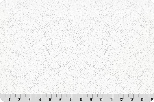Minky - Sparkle Cuddle Glitter Snow/Silver from Shannon Fabrics