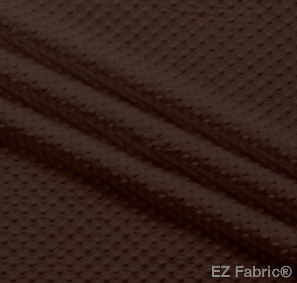 MINKY- Dimple Dots CHOCOLATE from EZ Fabric