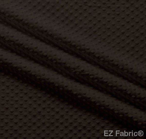 MINKY- Dimple Dots DARK CHOCOLATE from EZ Fabric