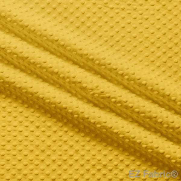 MINKY- Dimple Dots MUSTARD from EZ Fabric