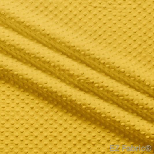 MINKY- Dimple Dots MUSTARD from EZ Fabric