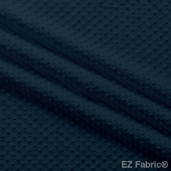 MINKY- Dimple Dots NAVY from EZ Fabric