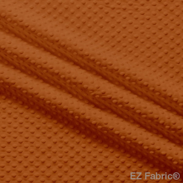 MINKY- Dimple Dots RUST from EZ Fabric