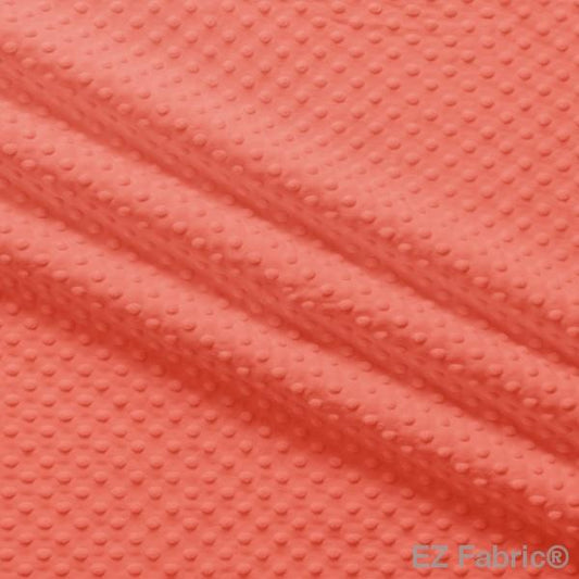 MINKY- Dimple Dots SALMON from EZ Fabric