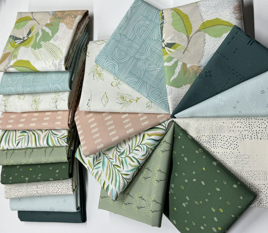Art Gallery Botanica 16 Half Yard Bundles - 10 from Collection Plus 6 Solid Coordinates