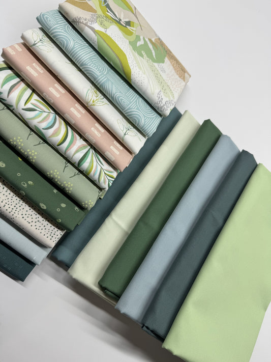 Art Gallery Botanica 16 Half Yard Bundles - 10 from Collection Plus 6 Solid Coordinates