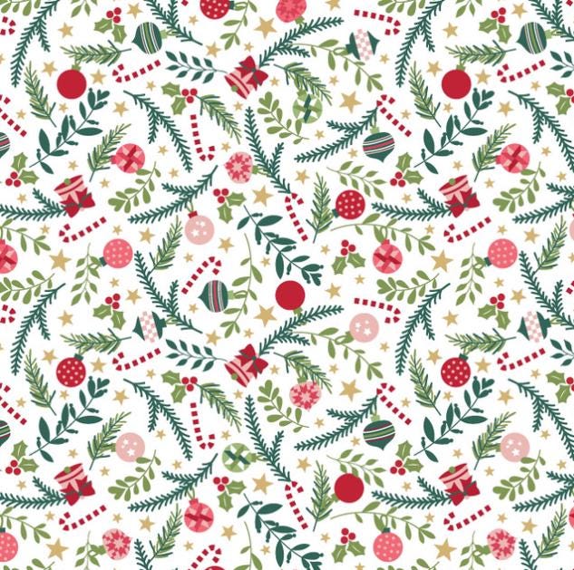 Ornaments in White from A Quilty Little Chirstmas Collection by Kimberbell for Maywood Studios