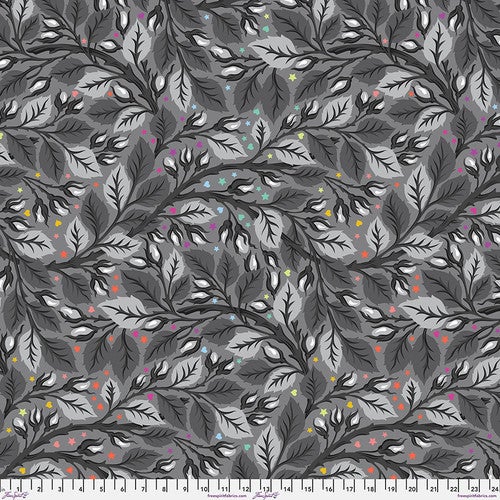 Tula Pink Graywork  -108" Backing Fabric - Nip in the Bud in Shadow- 3 Yard Cut