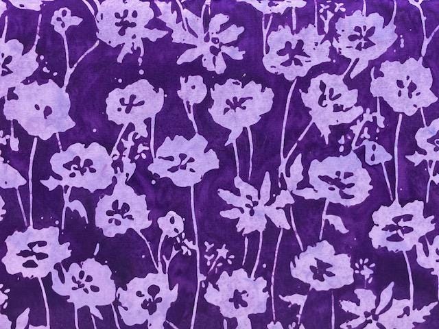 Purple Batik Fabric Bundle - 10 High Quality Cotton Quilt Fabrics | Choose Your Cut