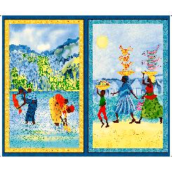 Joyful Days Scenes Panel from QT Fabric's Joyful Days Collection- 100% Quilting Cotton-Approx 1 Yard (36"x44")