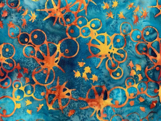 Island Batik from the Starry Seas Collection by Lumin BUNDLE SET in Teal & Orange- 8 Fabrics Total- 100% High Quality Quilt Shop Cotton